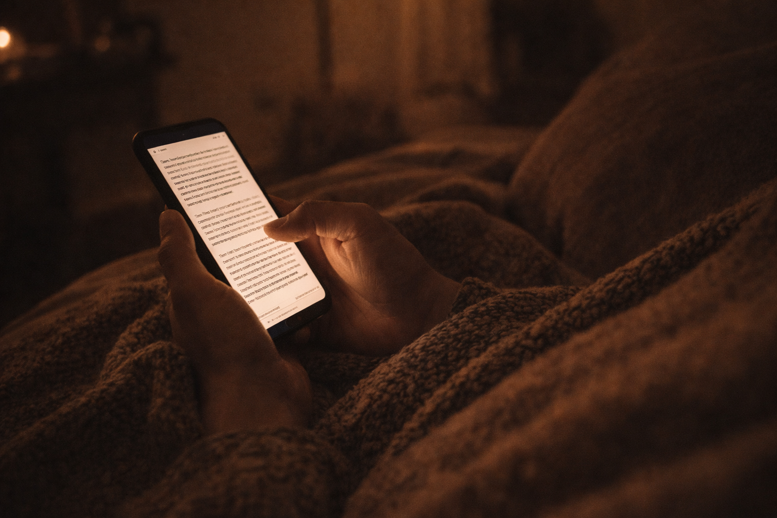 Mobile device displaying offline content